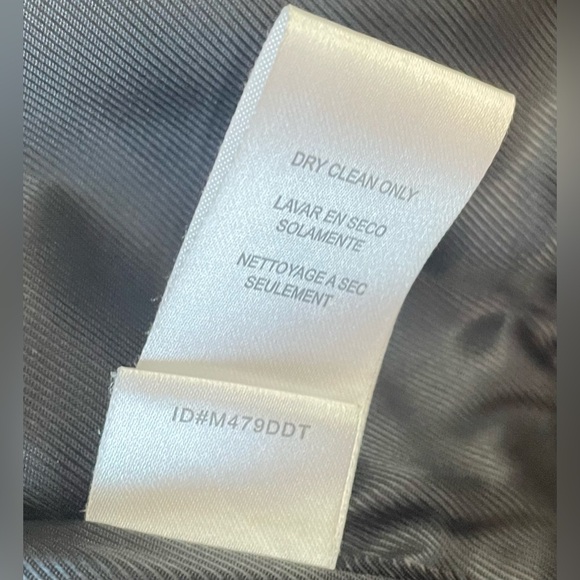 BCBG Black 100% Wool Military Jacket With Satin Trim And Ruffle Bottom Size L - Picture 7 of 10